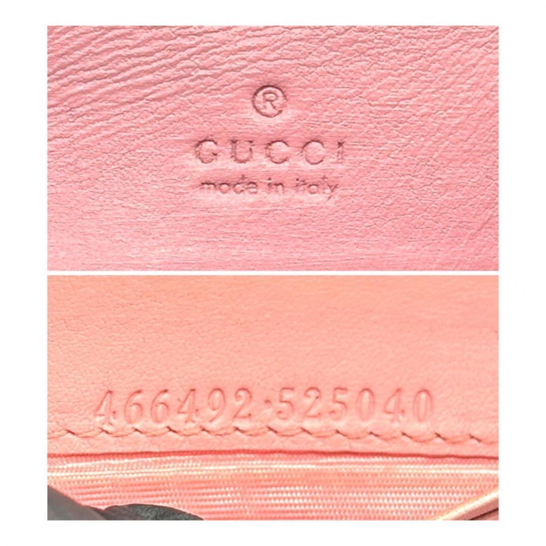 は*な様 GUCCI　二つ折り財布 GGマーモント パイソン キルティング Vス