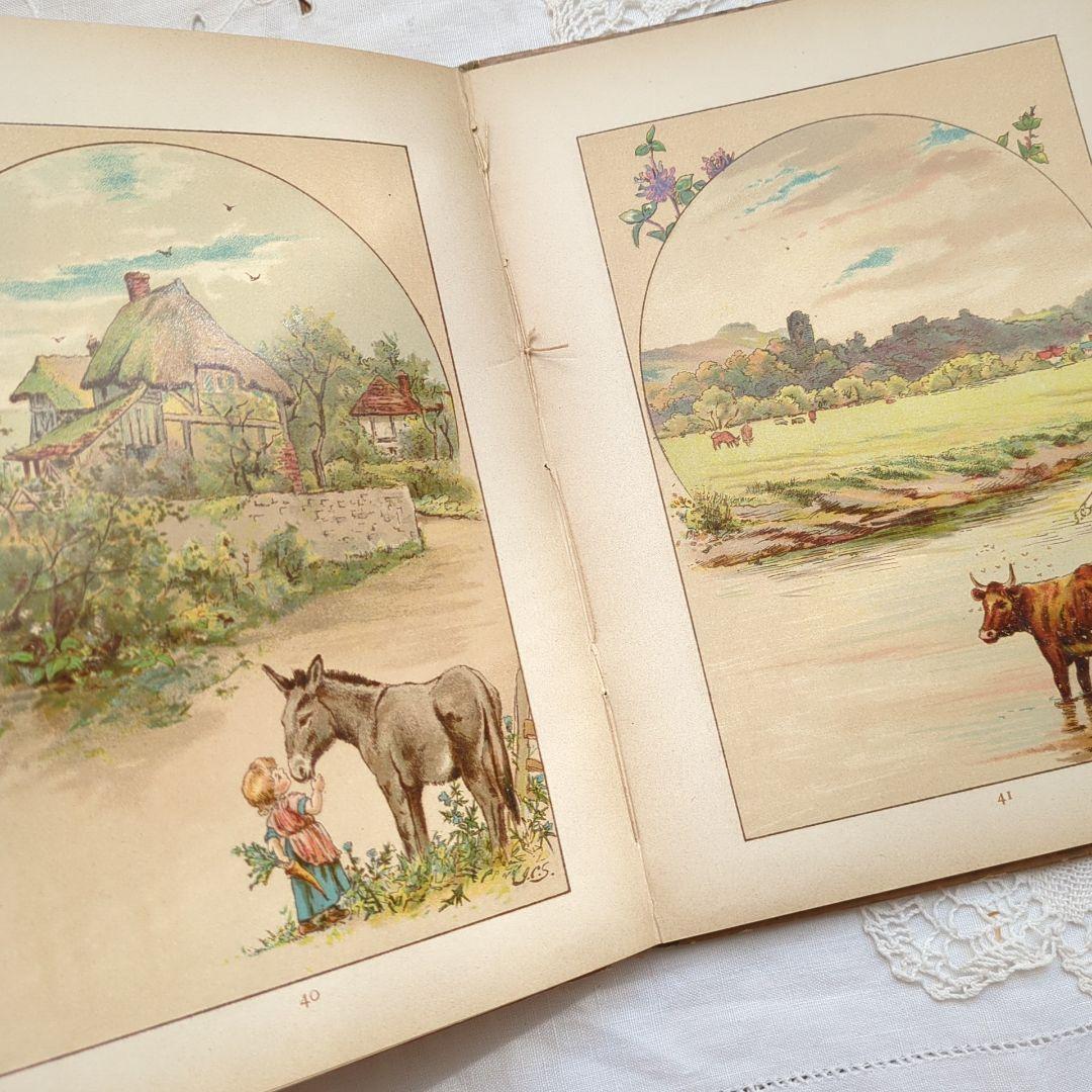 稀少1880アンティーク絵本 児童書 洋書古書 ヴィクトリアン 初版本