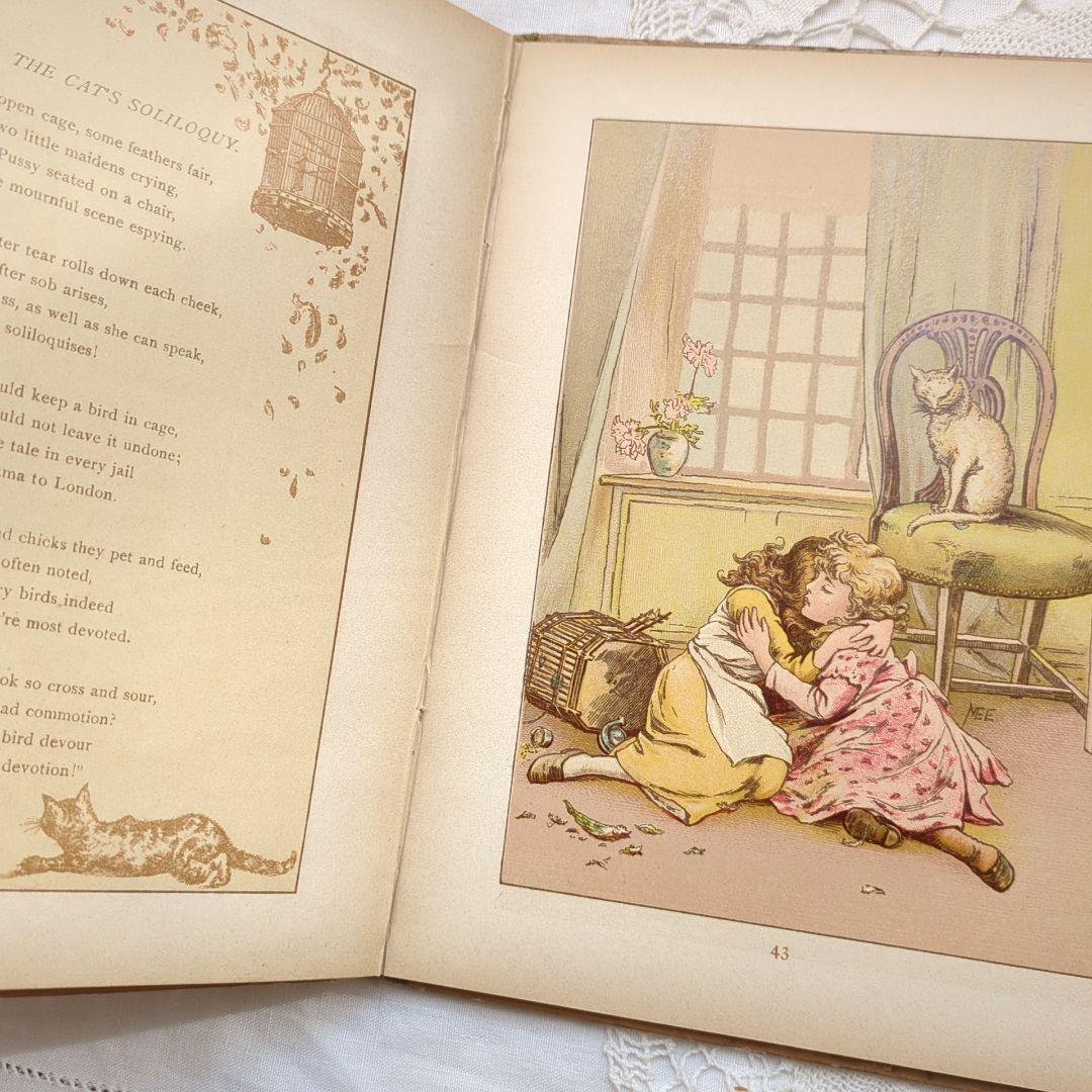 稀少1880アンティーク絵本 児童書 洋書古書 ヴィクトリアン 初版本