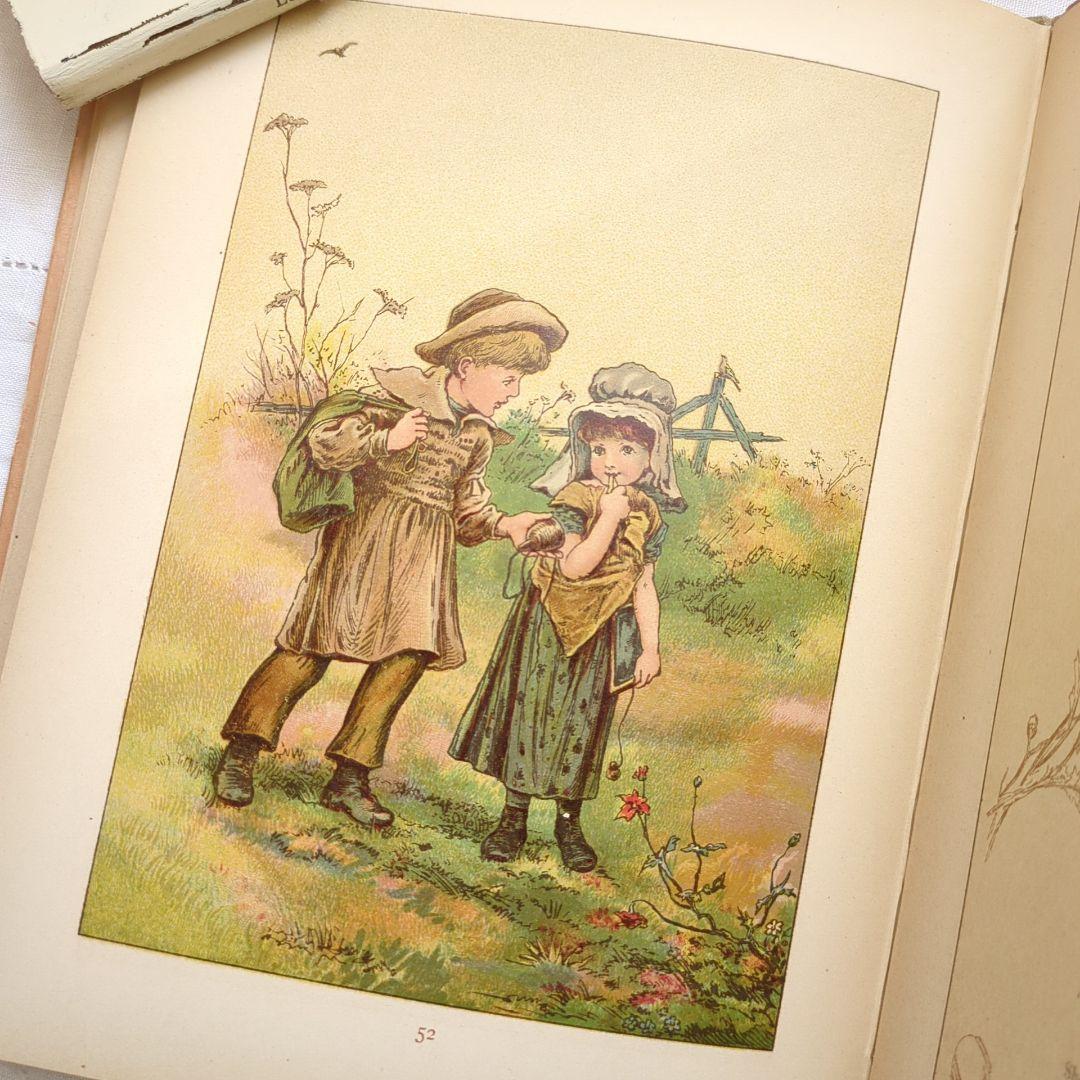 稀少1880アンティーク絵本 児童書 洋書古書 ヴィクトリアン 初版本