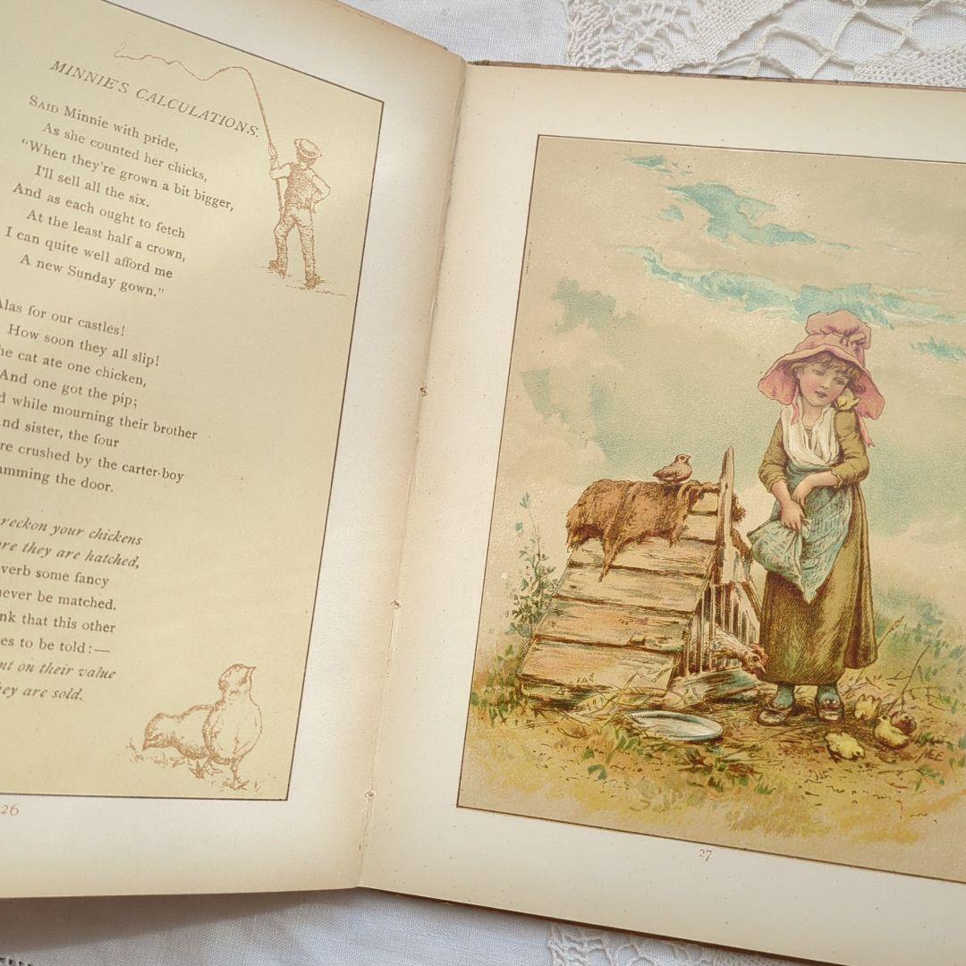 稀少1880アンティーク絵本 児童書 洋書古書 ヴィクトリアン 初版本