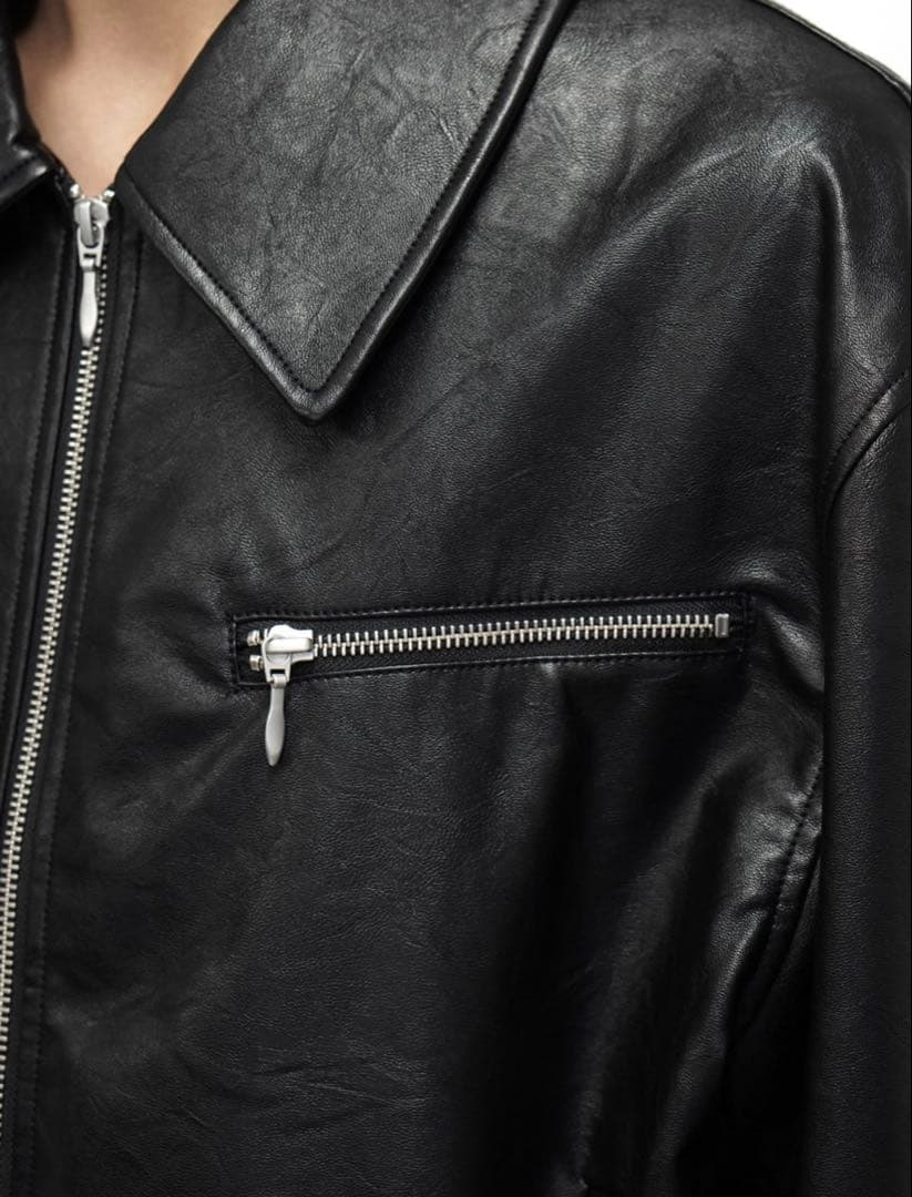 【新品未使用】【CS】multi zip faded wash blouson