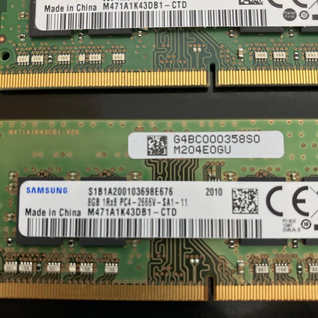 【動作確認済】Samsung DDR4 8GB 2666MHz メモリ