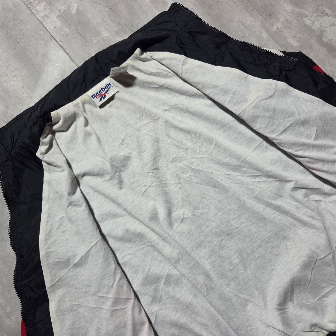激レア古着90sReebokリーボックナイロンジャケット短丈レトロL相当