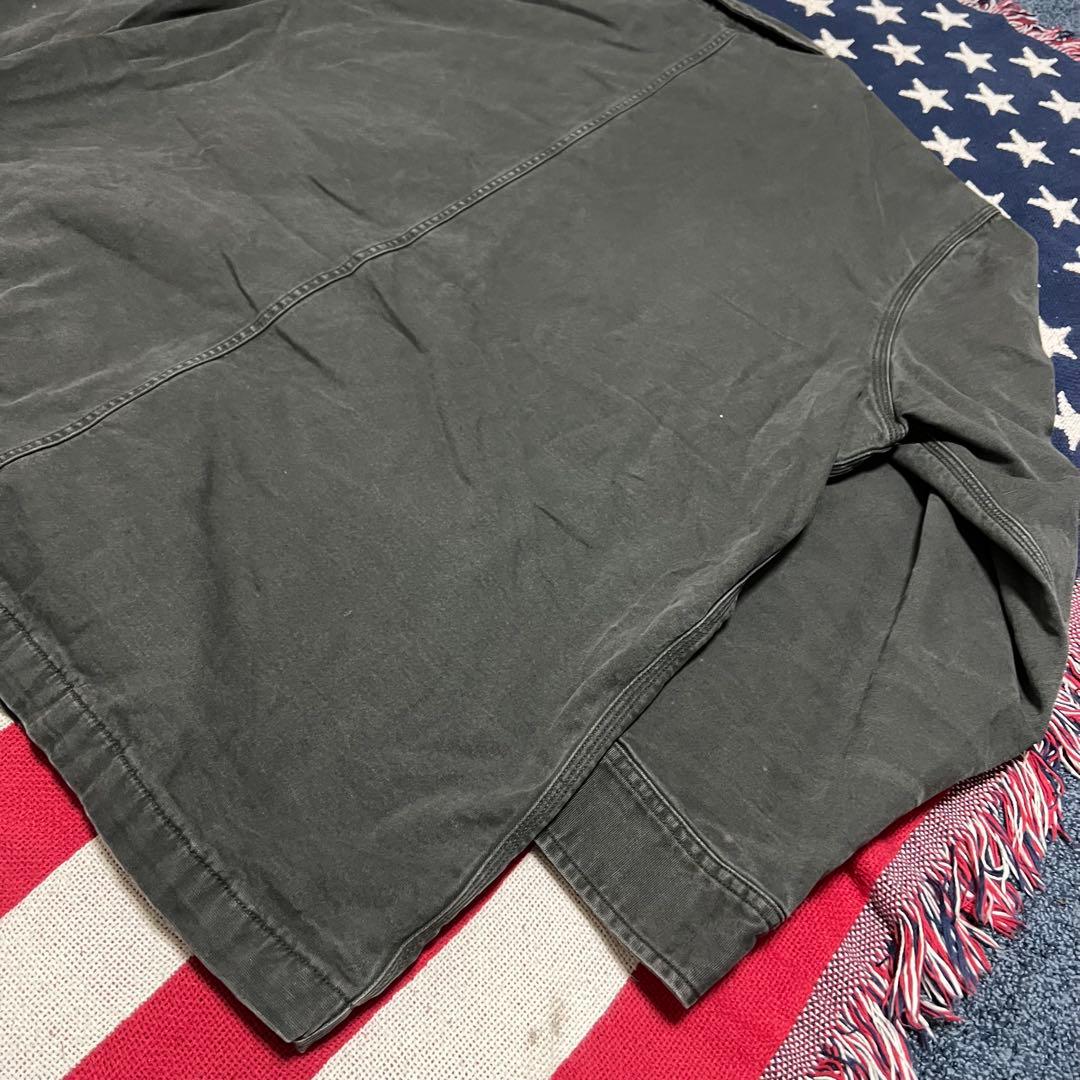 carhartt カーハートダック地 長袖ワークシャツ ブランケット付き 炭黒