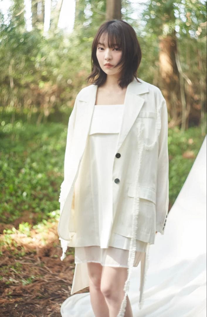 ジャケット・アウター tulle pattern sheer jacket andequal