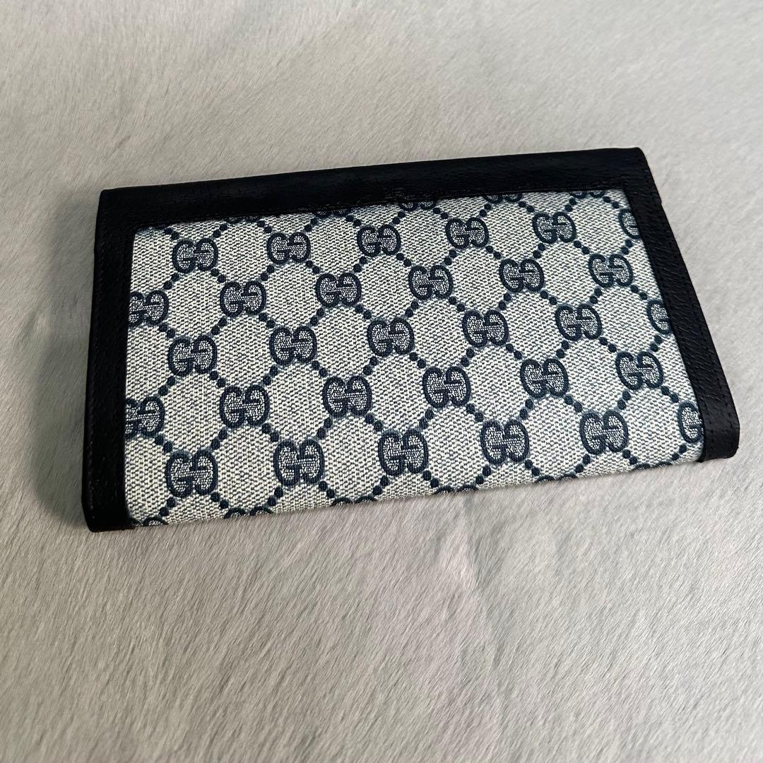 GUCCI 折り財布　GGスプリーム　シェリーライン　インターロッキング