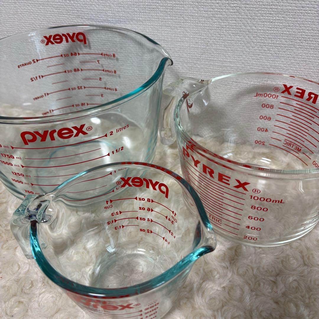 PYREX パイレックス メジャーカップ 3個セット made in USA