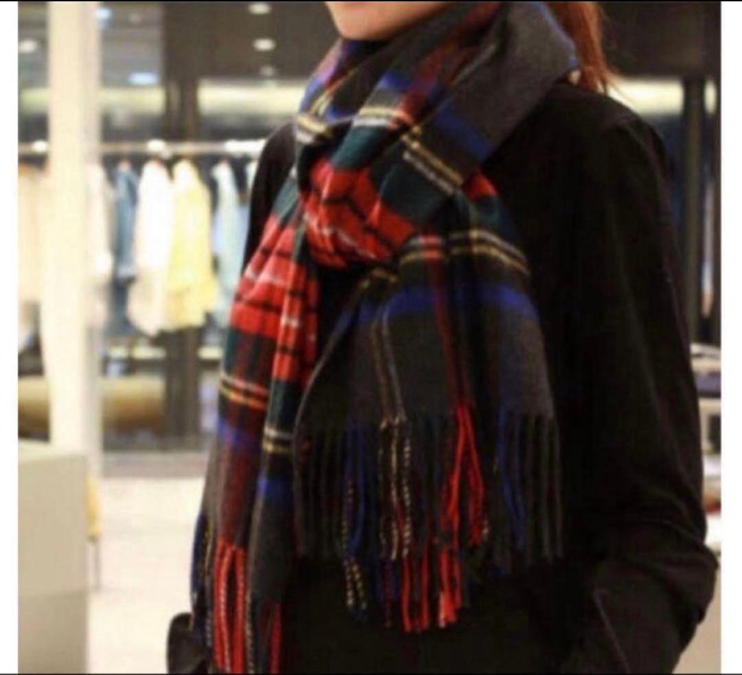 【未使用】【国内正規品】ジョンストンズ　カシミア大判ストール　チャコール