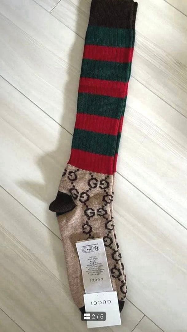 【本日限定★SALE】16,800円 新品タグ付 GUCCIグッチGG柄　靴下