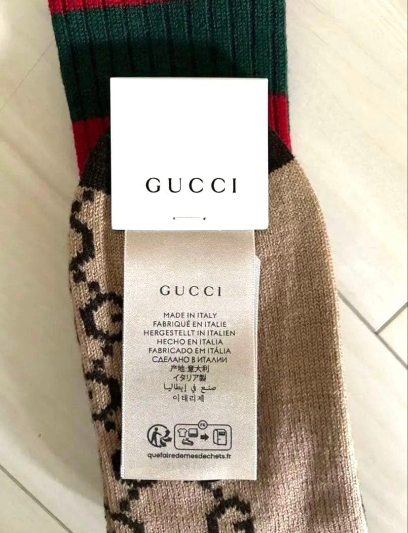 【本日限定★SALE】16,800円 新品タグ付 GUCCIグッチGG柄　靴下