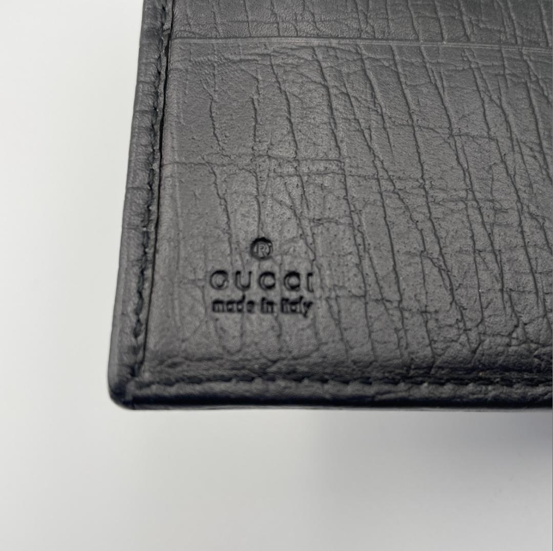 【GUCCI（グッチ）】GGキャンバス ジャッキー 二つ折り財布 ブラック