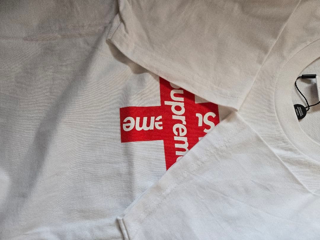 Supreme クロスボックス Tシャツ ホワイト L
