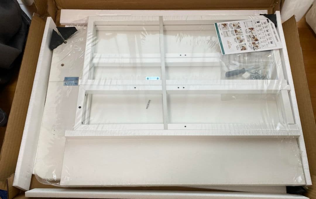 ホワイト 折りたたみ式パソコンデスク幅100×奥行58×高さ75cm