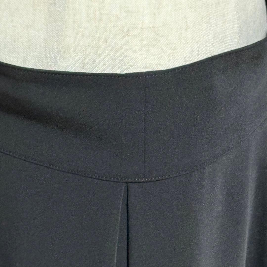 TO BE CHIC ブラック フレアロングスカート 44サイズ　大きなサイズ