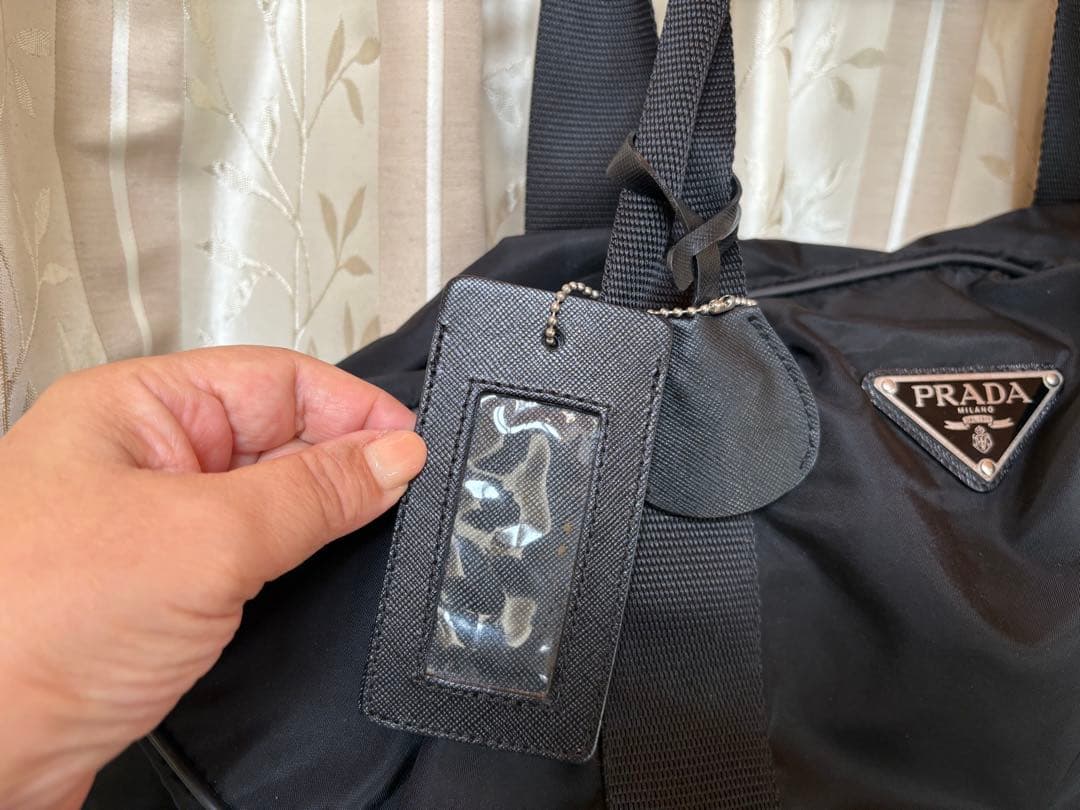 【Mii】PRADA ブラック ボストンバッグ