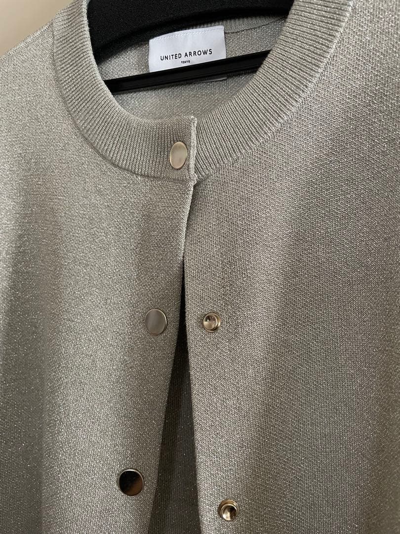 【美品】ラメ ニット スウェット カーディガン ‐ウォッシャブル‐
