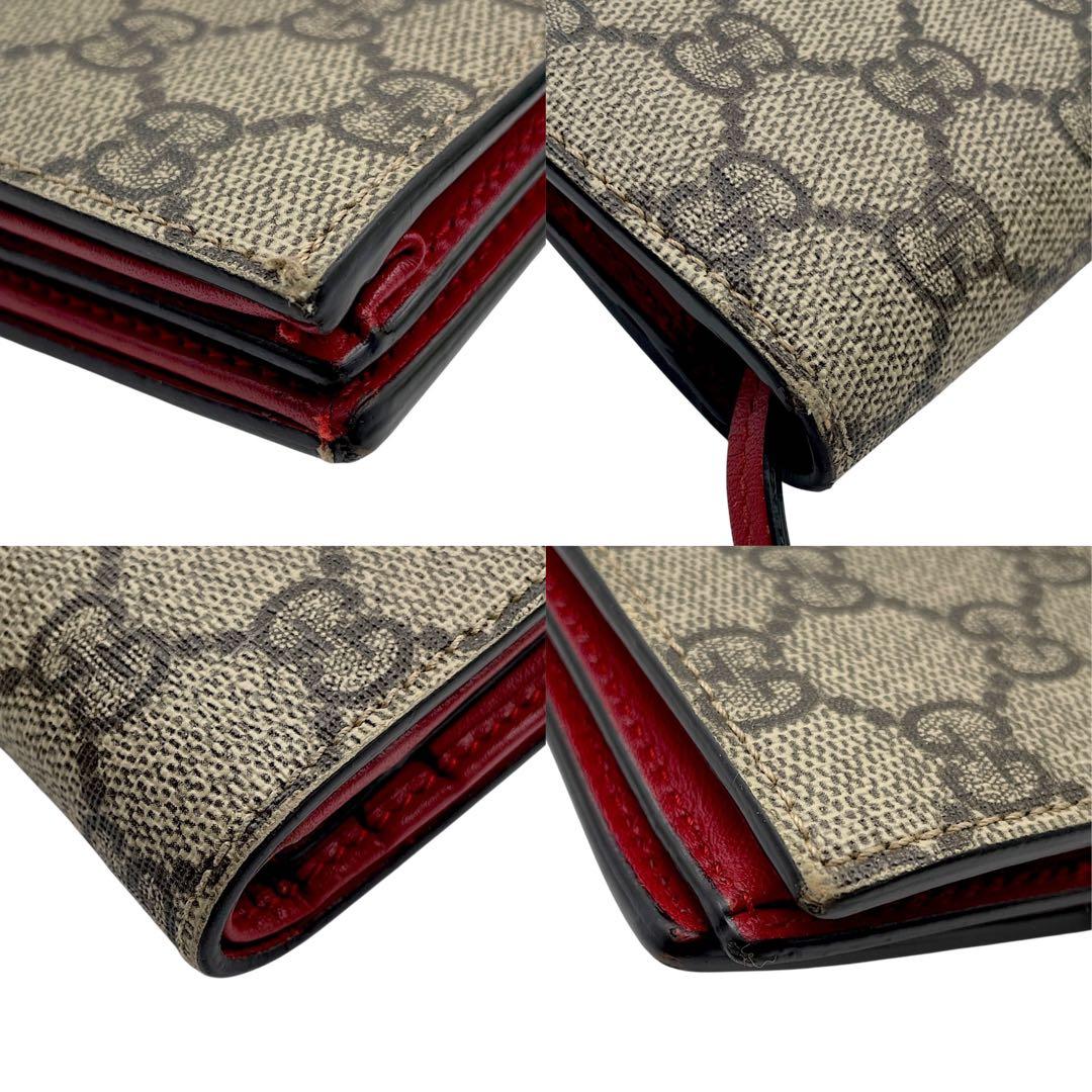 GUCCI グッチ　折り財布　ミニ　GG柄 さくらんぼ PVC GG総柄