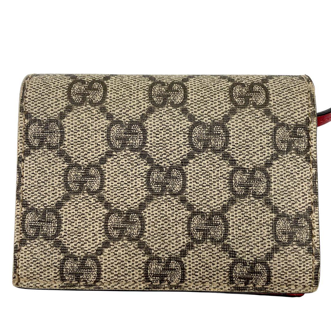 GUCCI グッチ　折り財布　ミニ　GG柄 さくらんぼ PVC GG総柄