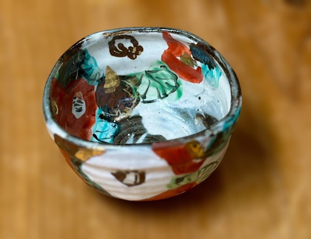 新品　和田一人作　小鉢　湯呑　一服碗　紅白椿　小抹茶碗　プレゼント　ラッピング