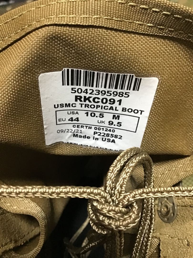 米軍放出品実物RKC USMC TROPICAL BOOT新品未使用93