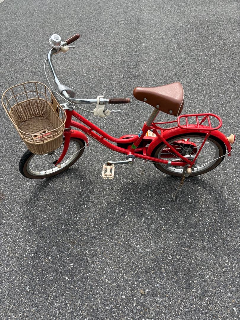 HACCHI 子供用自転車 赤 かご付き