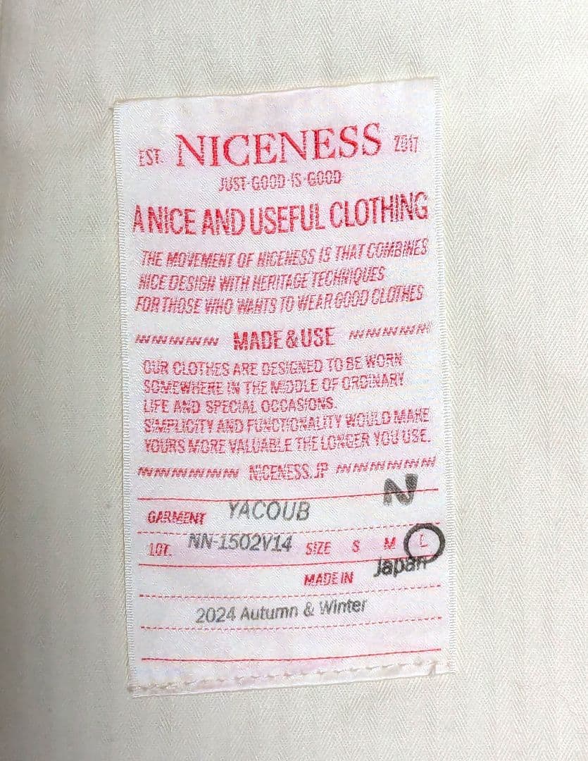 トップス NICENESS YACOUB