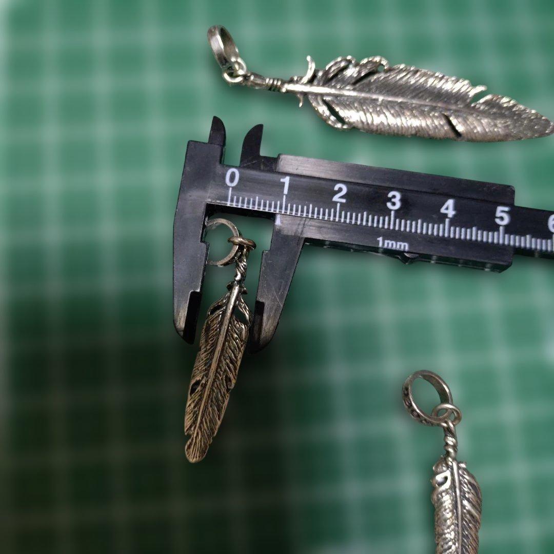 ロイヤルオーダー　シルバー 羽根モチーフ ネックレスチャーム 3個セット
