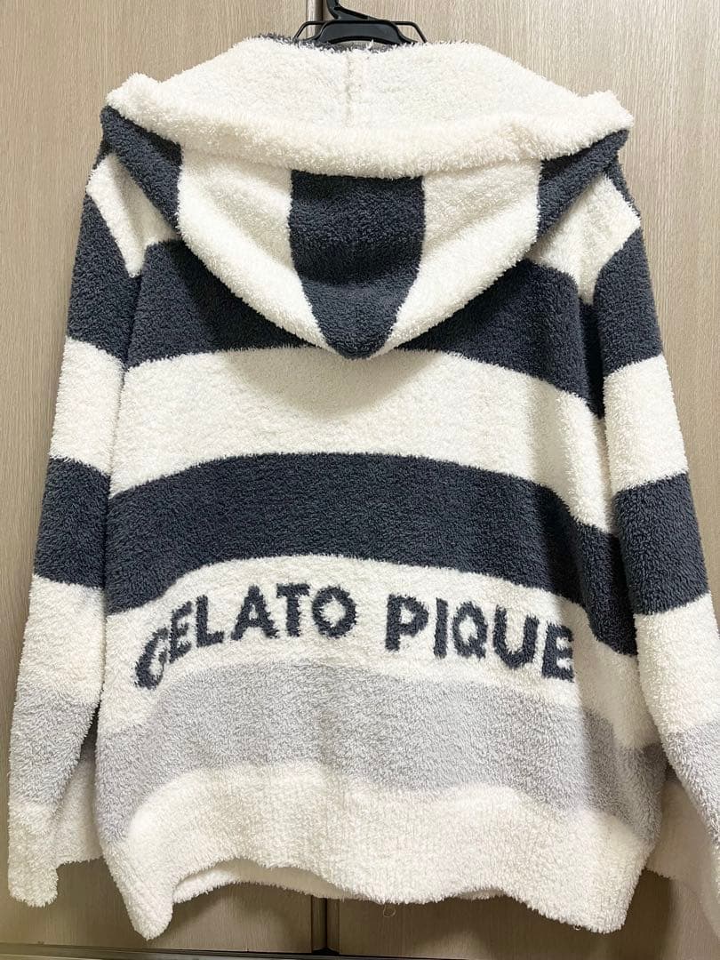 【美品】ジェラートピケ　パウダートリムボーダー　上下セット