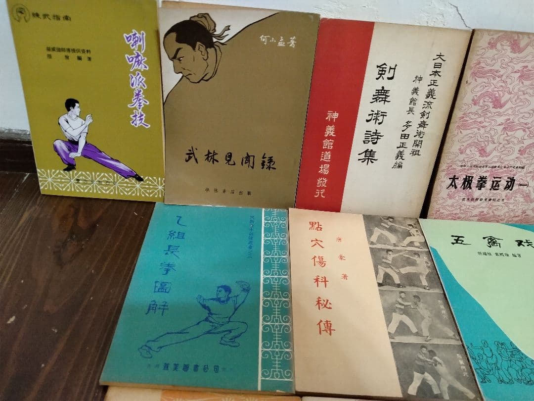 【信】中国武術本まとめ 太極拳/八卦掌/龍鳳双剣/一路摘要拳/青年拳/梅花落拳他