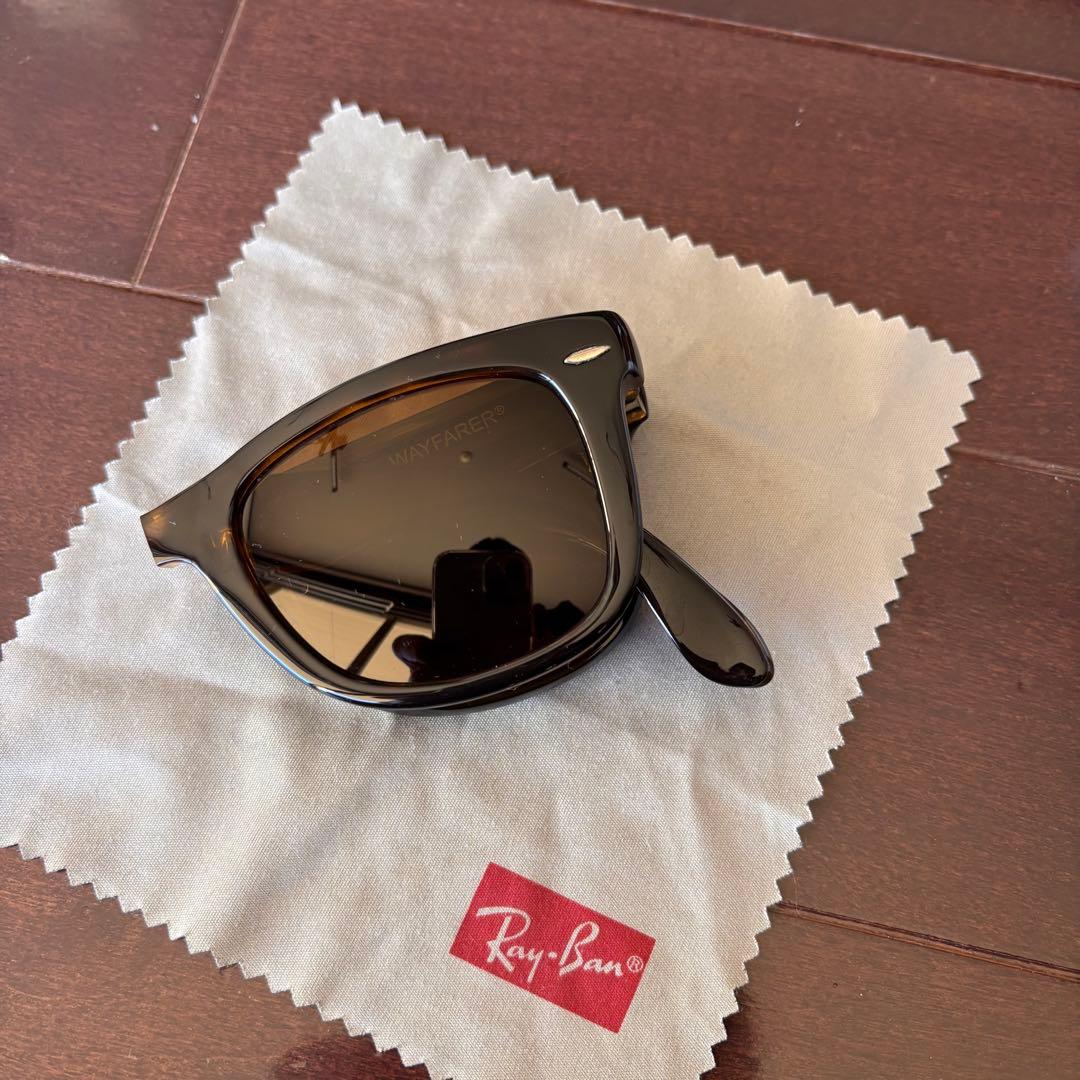Ray-Ban 折りたたみ式 ブラウン サングラス