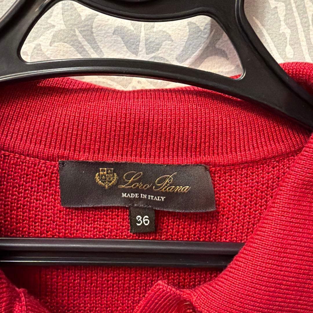 Loro Piana 半袖ポロシャツ 36 レッド