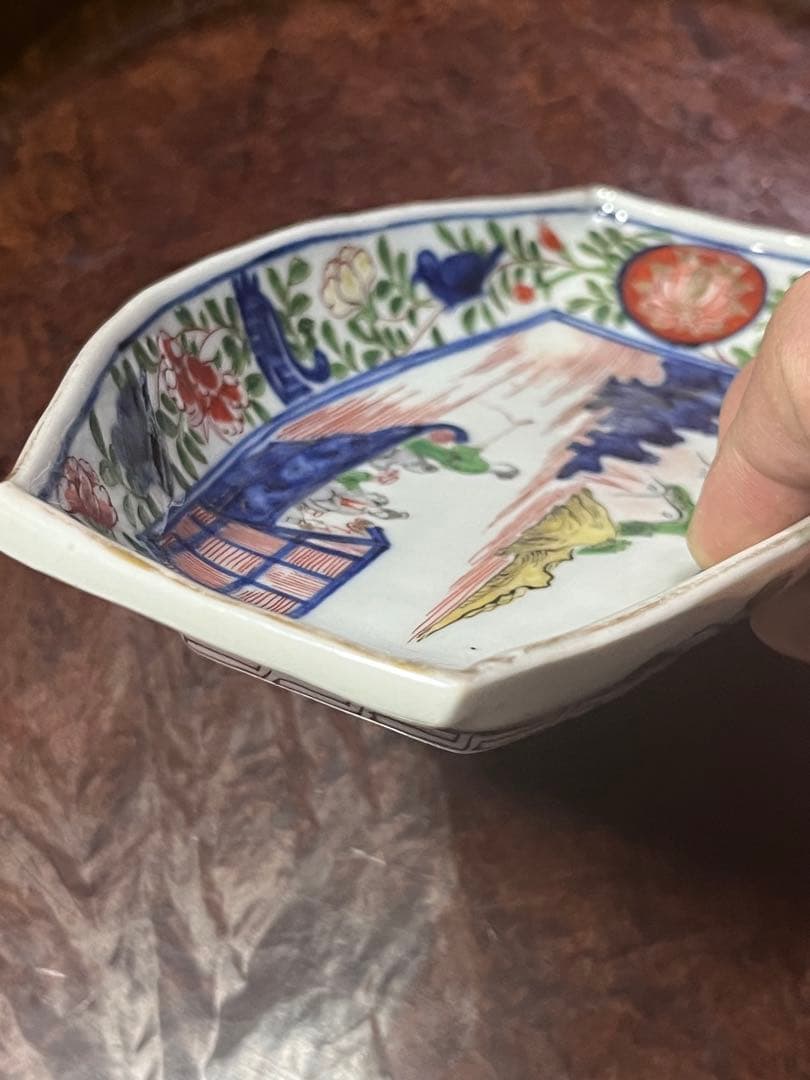 古伊万里　舟皿　長皿　色絵　柿右衛門　古九谷　九谷　唐草