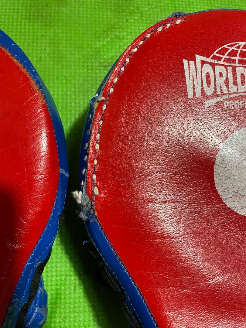 専用最終価格windy本革キックミットL、マーシャルワールド本革パンチングミット