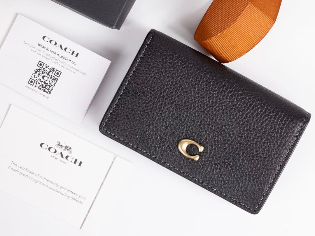 COACH 黒 レザー 名刺入れ 新品未使用