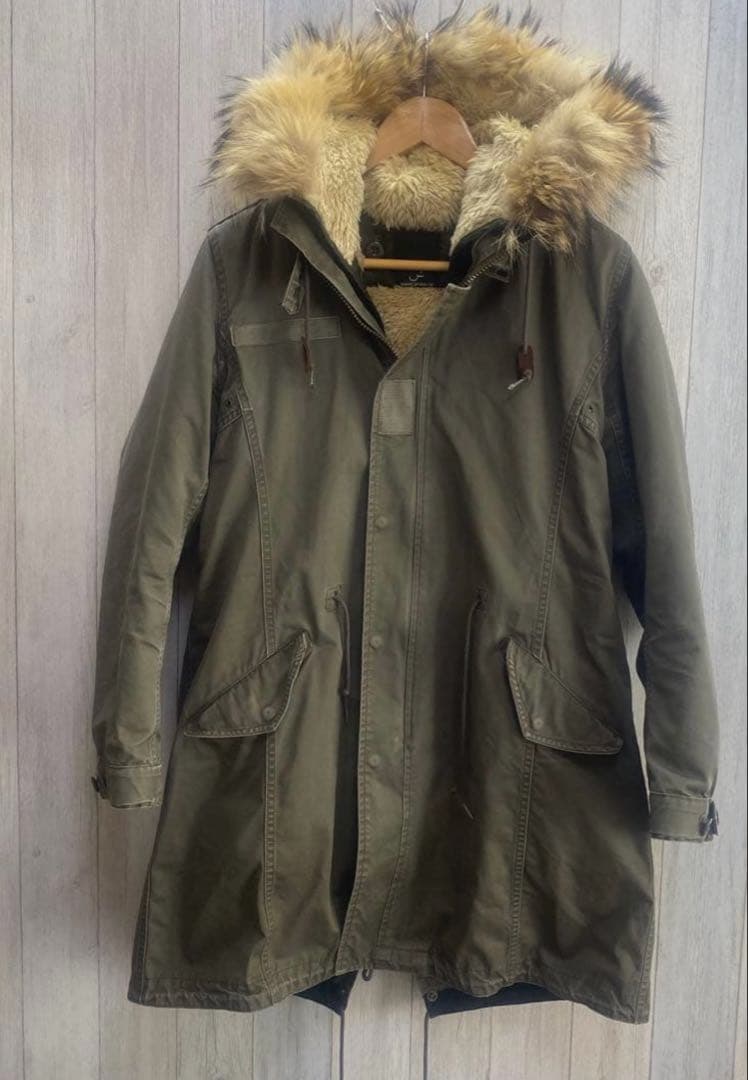 別注　AMERICAN RAG CIE モッズコート　ファー　フード　2way