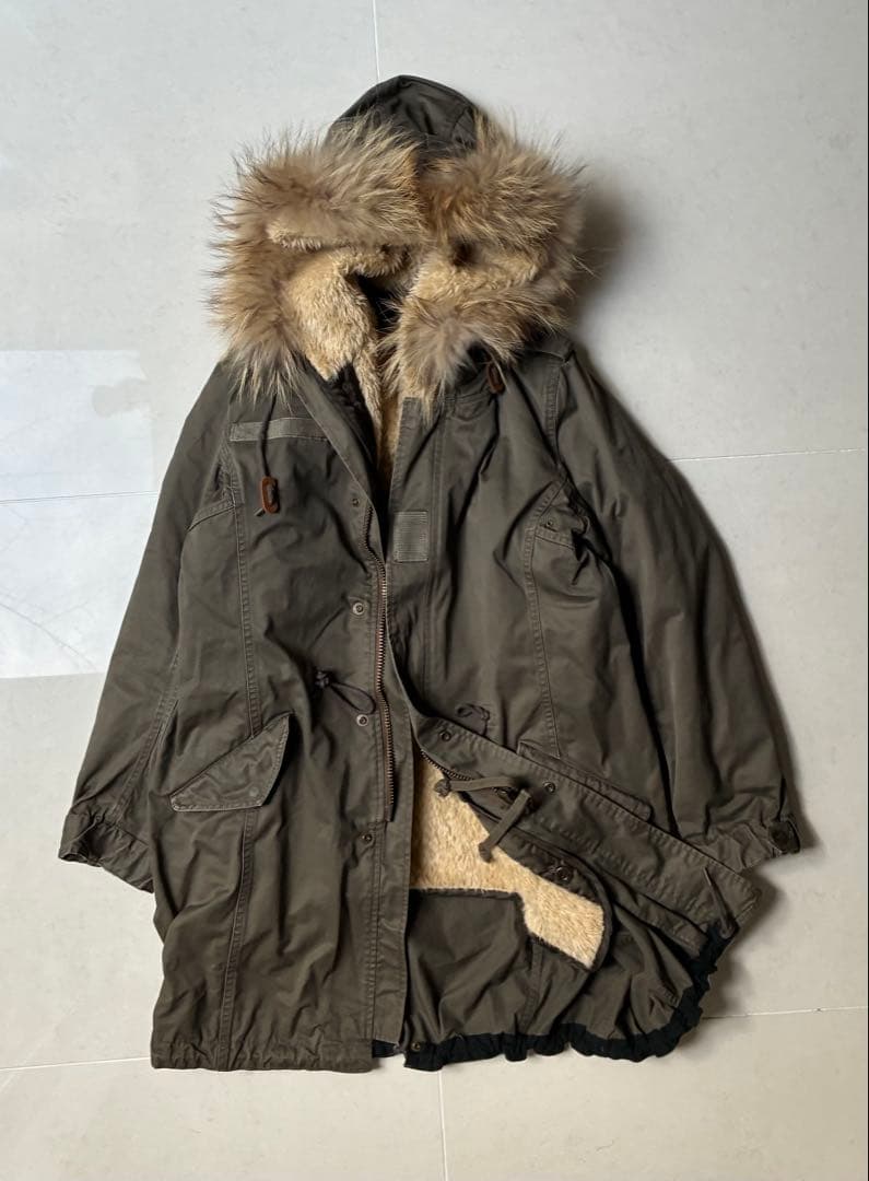 別注　AMERICAN RAG CIE モッズコート　ファー　フード　2way