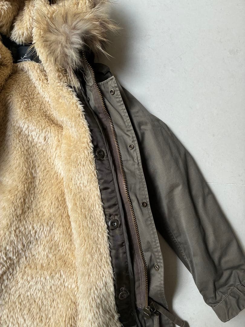 別注　AMERICAN RAG CIE モッズコート　ファー　フード　2way