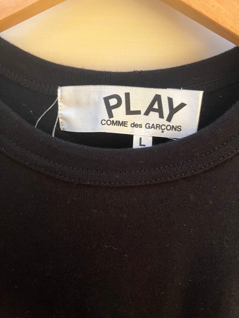 PLAY COMME des GARÇONS ブラック Tシャツ L