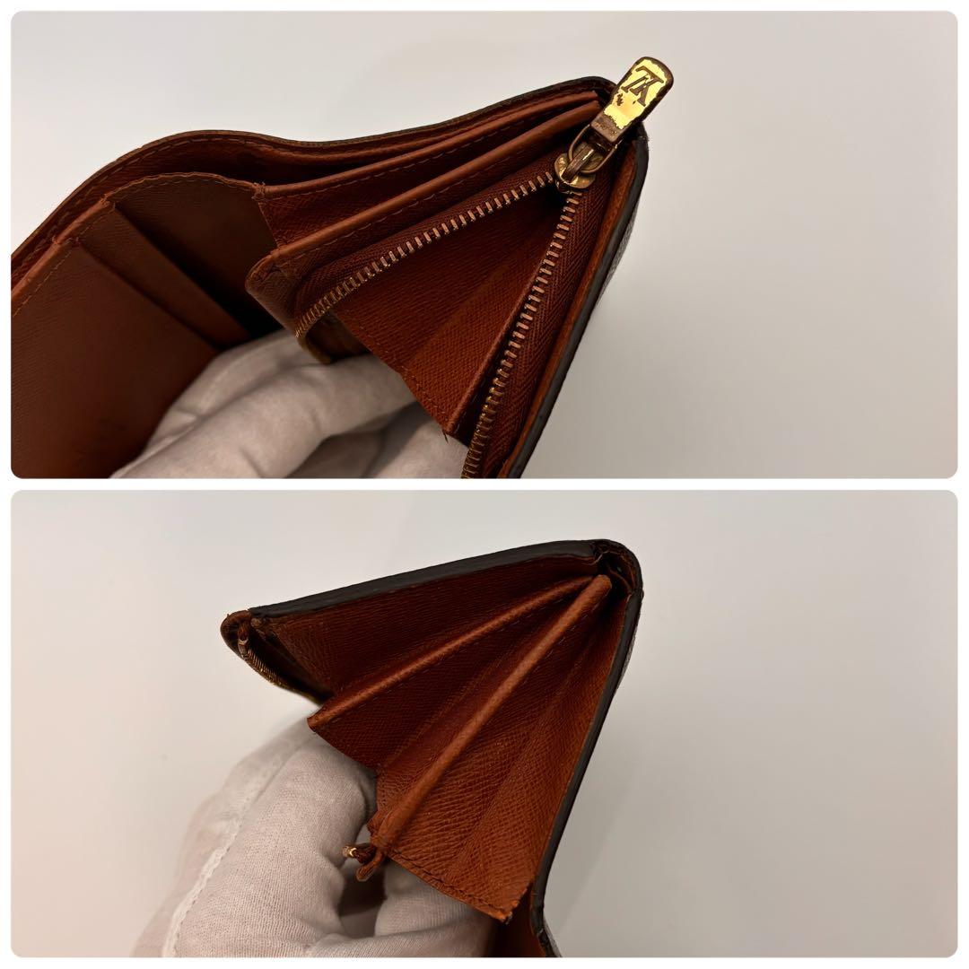 【鑑定済み】ルイヴィトン✨二つ折り財布 モノグラム✨ポルトモネビエ トレゾール