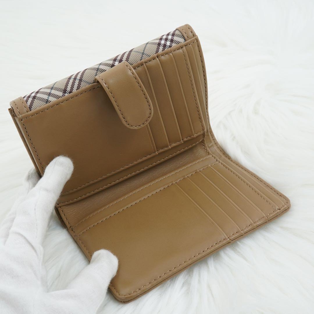 未使用品　BURBERRY BLUE LABEL 二つ折り財布　ノバチェック