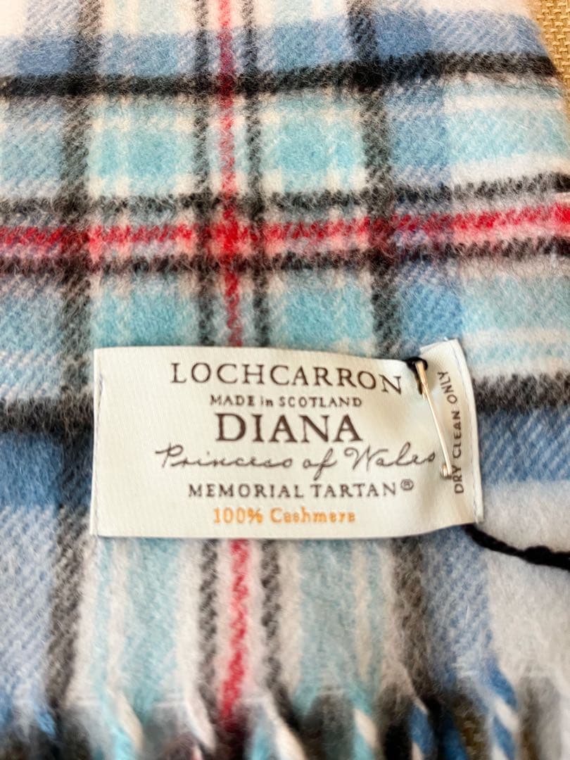 【未使用品LOCHCARRON】ダイアナ妃 カシミヤ100%マフラー