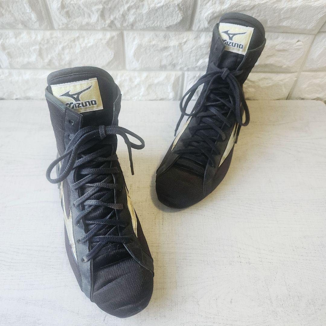 MIZUNO ボクシングシューズ 25cm BLACK GOLD