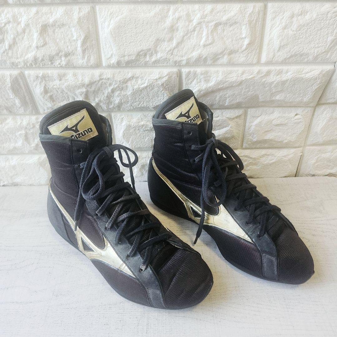 MIZUNO ボクシングシューズ 25cm BLACK GOLD