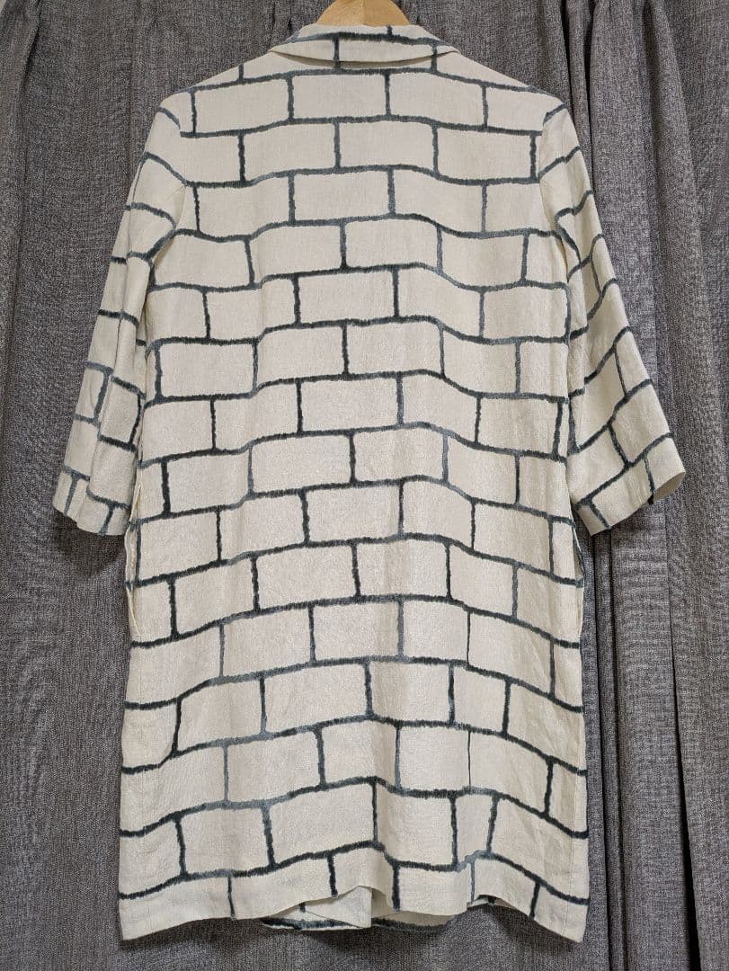 ミナペルホネン　brick ロングJK 春アウター　リネン　白