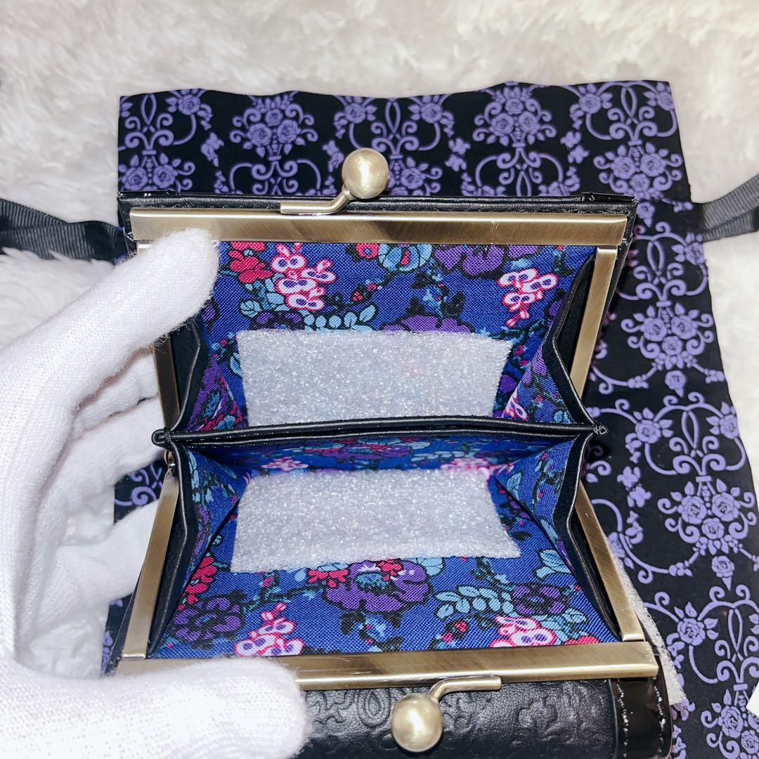 【新品タグ付き】ANNA SUI アナスイ セルパン がま口二つ折り財布 ヘビ