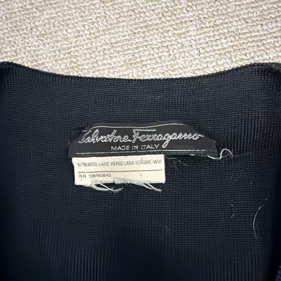 Salvatore Ferragamo ブラック　ロングカーディガン