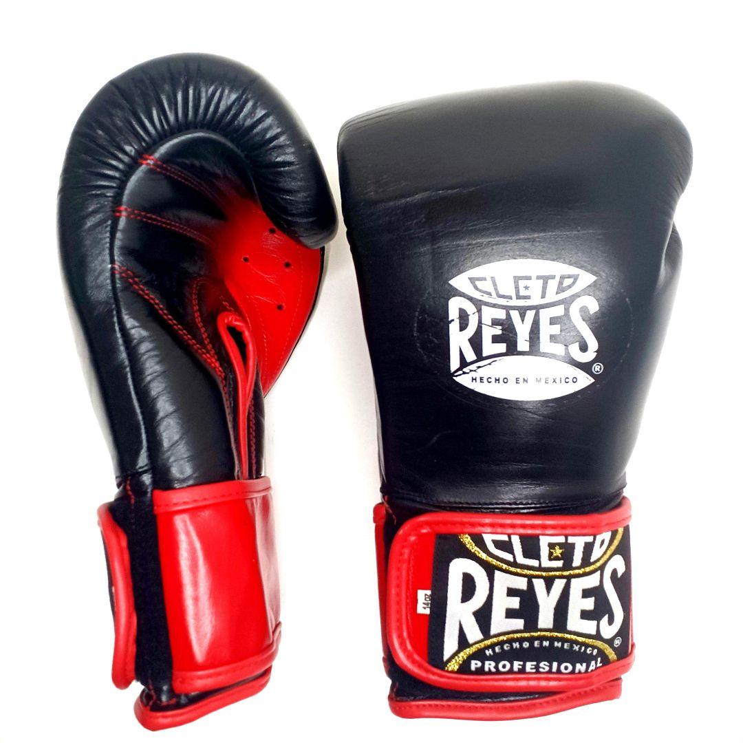 美品☆CLETO REYES レイジェス グローブ 14オンス レザー 黒×赤