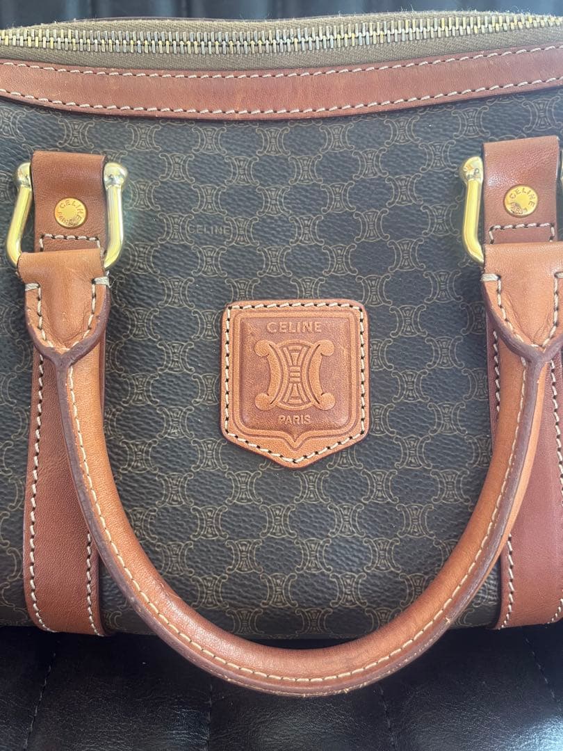 ☆希少サイズ☆ CELINE セリーヌ ヴィンテージミニボストン マカダム柄