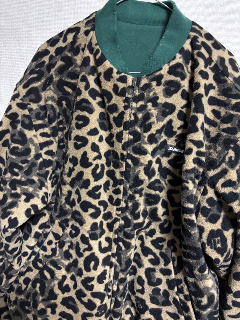 XLARGE グリーン レオパードジャケット piro。